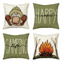 Velvet Happy Camper Camping Life Throw Pillow Covers 18x18 Set of 4, Gnome
