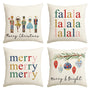 Merry Christmas Nutcracker Throw Pillow Covers, 18 x 18 Inch Winter Holiday Party Cushion Case