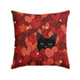 4 pack Valentine's Day Red Heart Throw Pillow Cover, 18 x 18 Black cat Anniversary Wedding Cushion Case