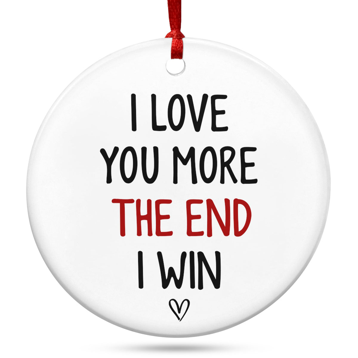 Christmas Couple Gifts for Girlfriend Boyfriend - Ceramic Christmas Ornaments 2025 for Tree Decorations - I Love You Gifts for Him Her