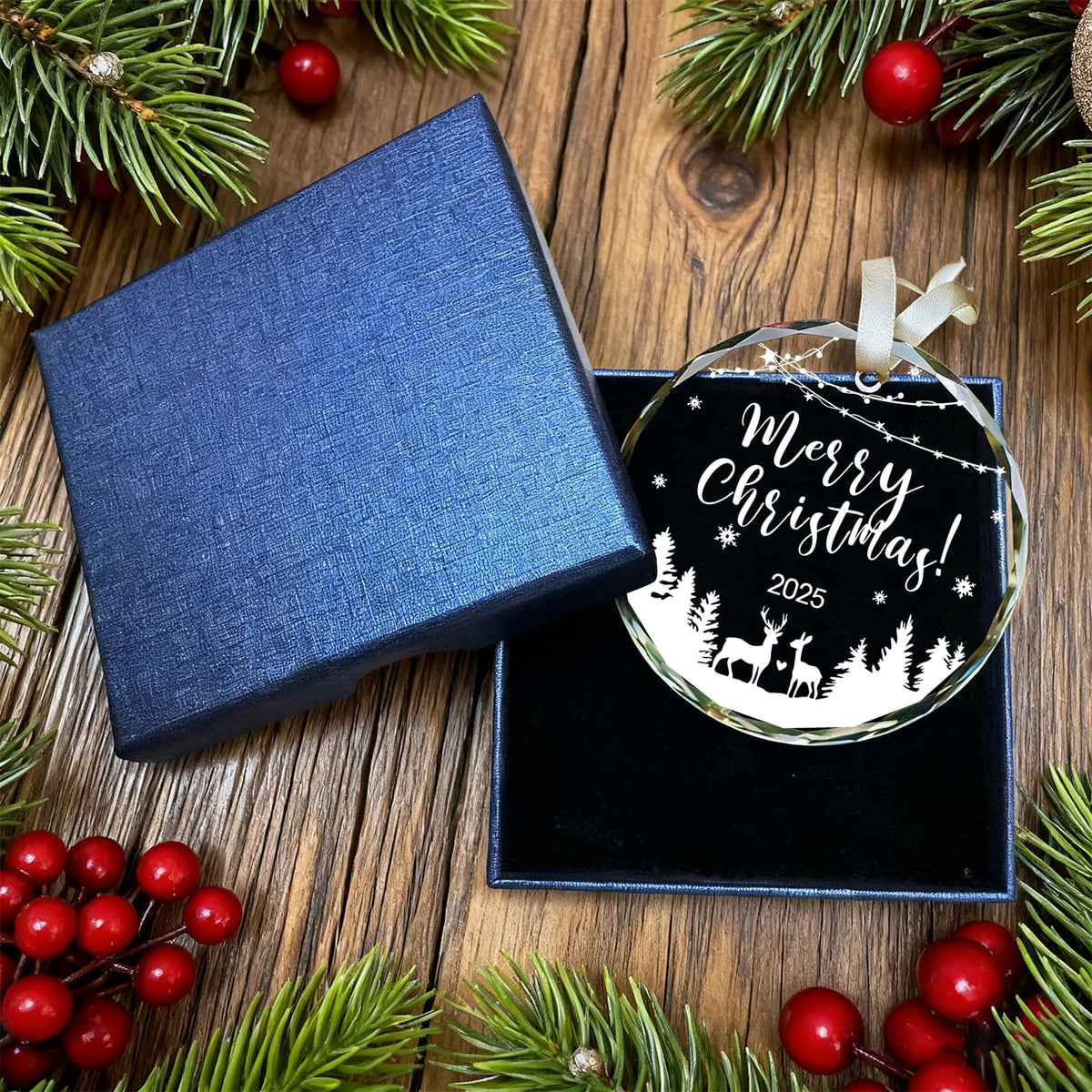 2025 Party Decorations-Glass Christmas Tree Hanging Ornament Holiday Xmas Ornaments Christmas Decorations Decor Home Indoors