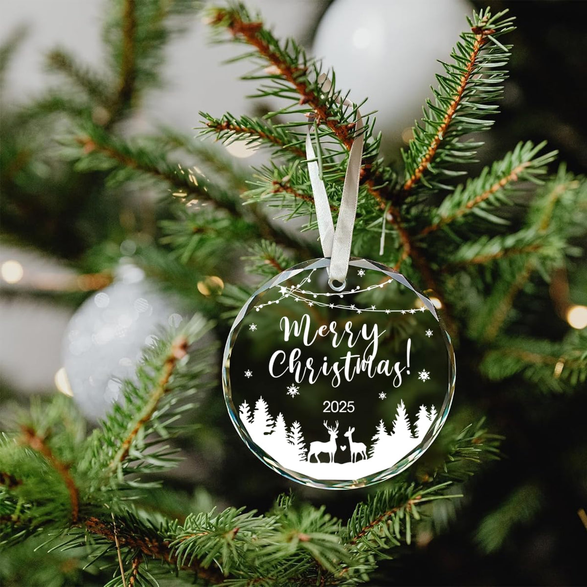 2025 Party Decorations-Glass Christmas Tree Hanging Ornament Holiday Xmas Ornaments Christmas Decorations Decor Home Indoors