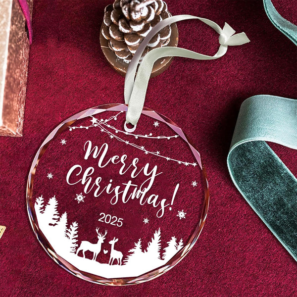 2025 Party Decorations-Glass Christmas Tree Hanging Ornament Holiday Xmas Ornaments Christmas Decorations Decor Home Indoors