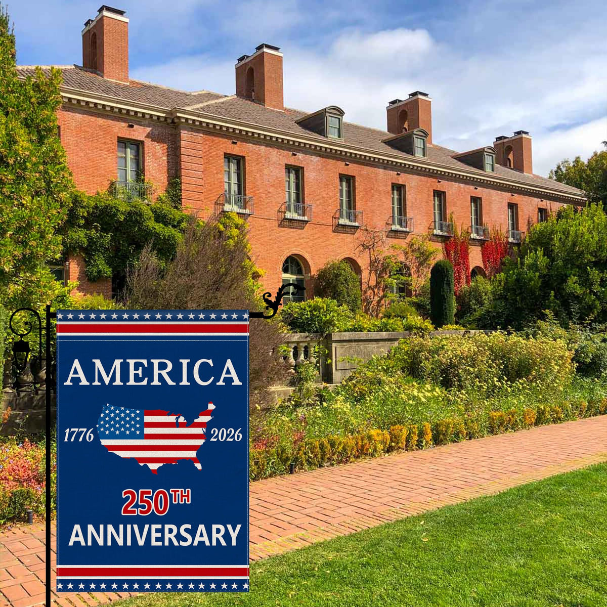 250 Anniversary Garden Flag, America 250th Anniversary Banner USA 4th of July Patriotic