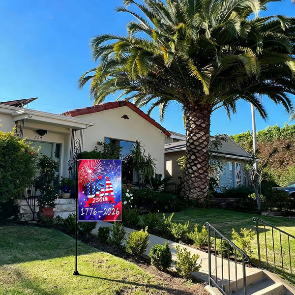 250 years american Anniversary Garden Flag,12x18 Inch,1776 2026 Commemorative Single-Sided