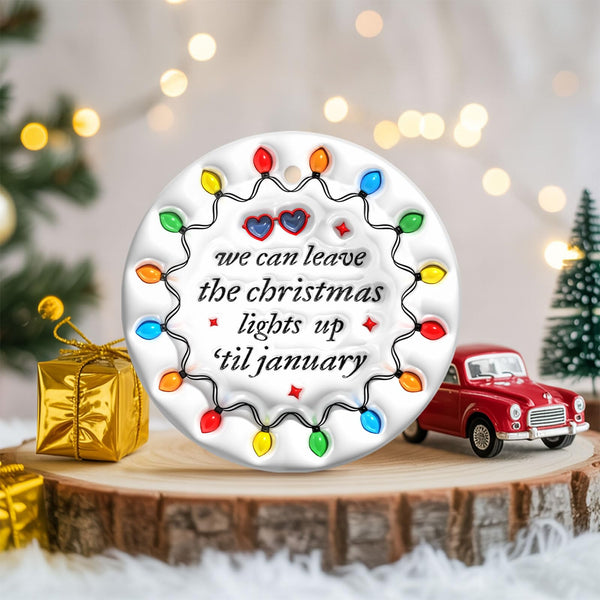 Gifts for Christmas, Christmas Ornament Ceramic 2-Side Printed, Christmas Decorations for Trees