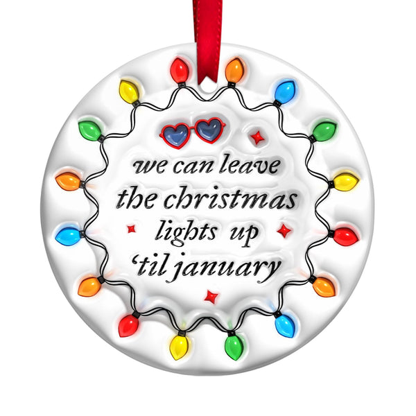 Gifts for Christmas, Christmas Ornament Ceramic 2-Side Printed, Christmas Decorations for Trees