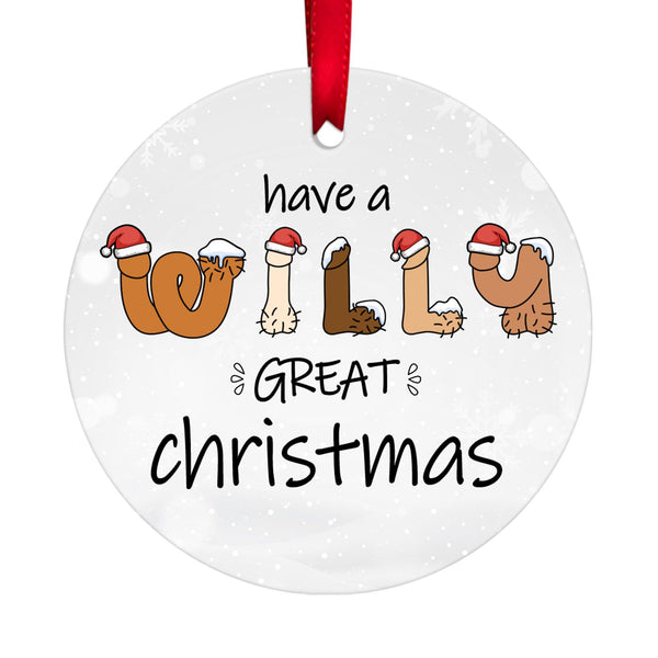 Gifts for Christmas, Funny Christmas Ornament Ceramic 2-Side Printed
