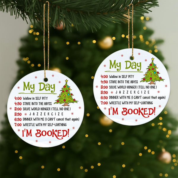 Gifts for Christmas, Cartoon Characters Christmas Ornament Ceramic 2-Side Printed