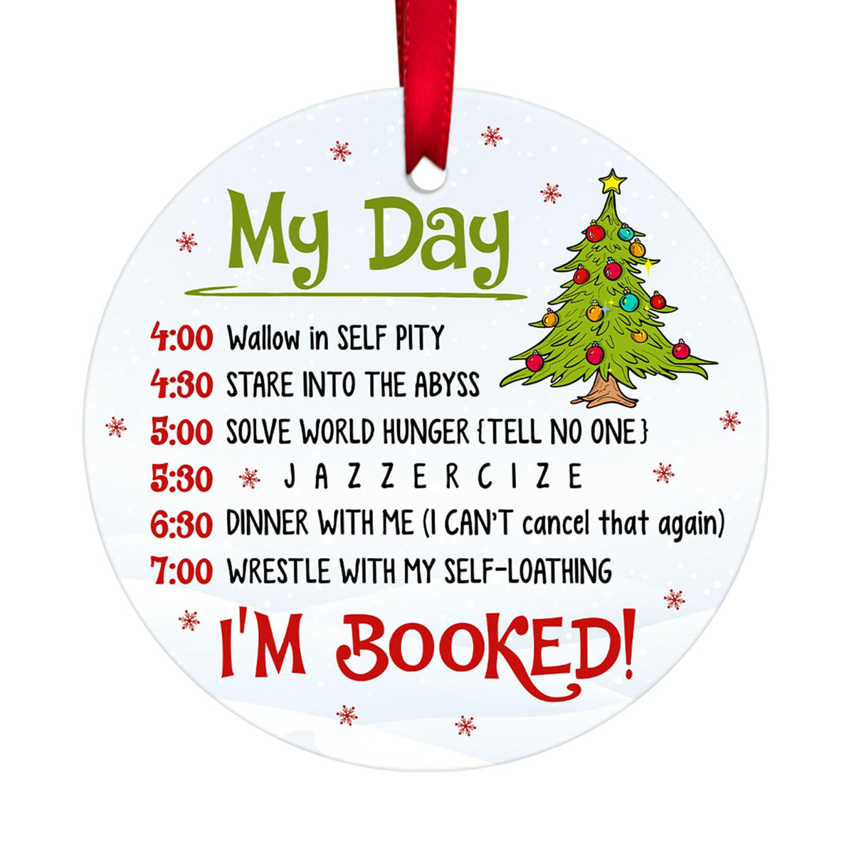 Gifts for Christmas, Cartoon Characters Christmas Ornament Ceramic 2-Side Printed