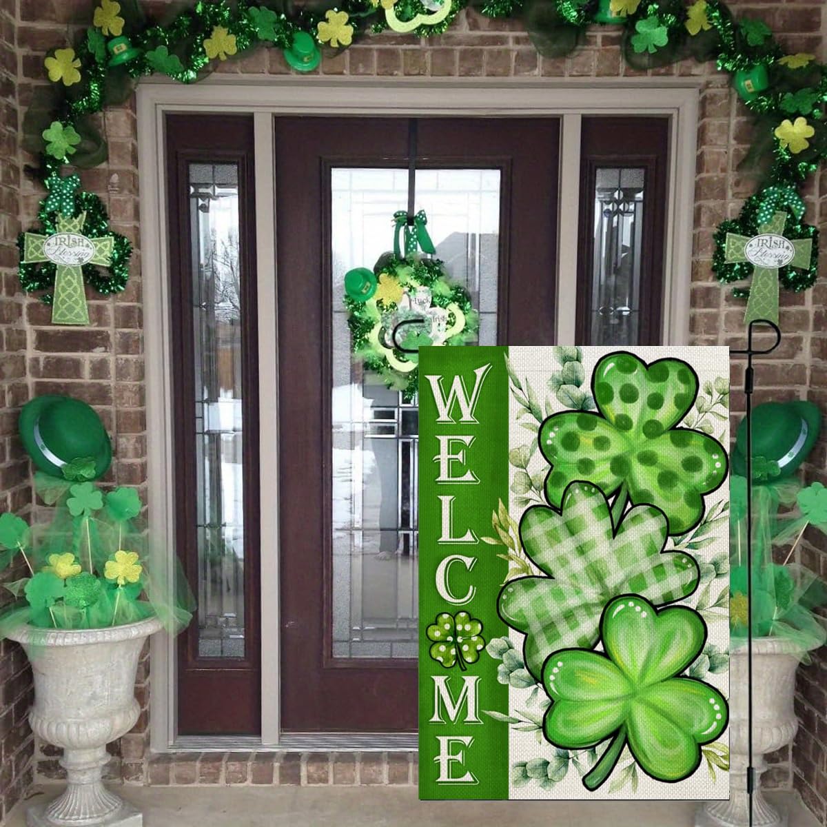 Happy Valentines Day Garden Flag St Patricks Day Garden Flag Easter Garden Flags 12 x 18 inch