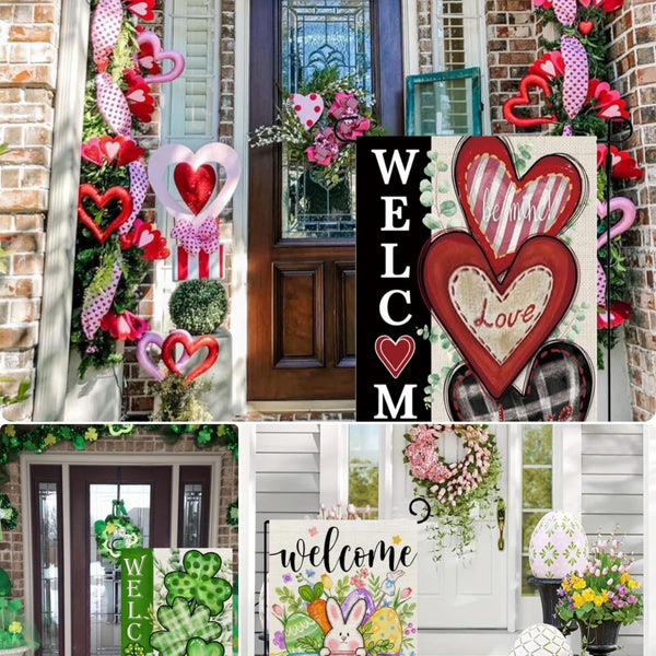 Happy Valentines Day Garden Flag St Patricks Day Garden Flag Easter Garden Flags 12 x 18 inch