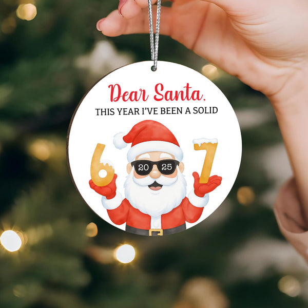 67 Meme Funny Christmas Ornaments 2025, 6 7 Ornament, Santa Ornaments for Christmas Tree