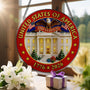 250 Years of America Stained Glass Suncatcher, Stained Glass Window Hanging Decor, 1776-2026