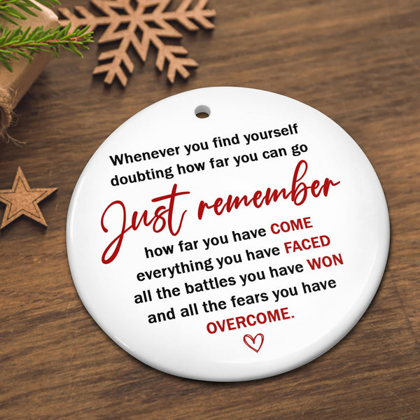Christmas Inspirational Gifts for Women Men - Ceramic Christmas Ornaments 2025 for Xmas Decorations
