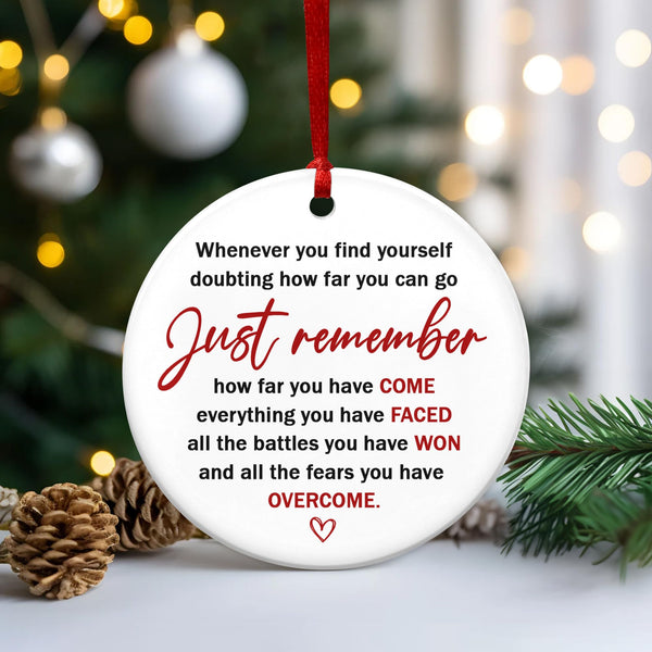 Christmas Inspirational Gifts for Women Men - Ceramic Christmas Ornaments 2025 for Xmas Decorations