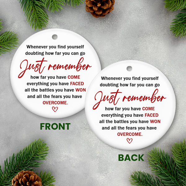 Christmas Inspirational Gifts for Women Men - Ceramic Christmas Ornaments 2025 for Xmas Decorations