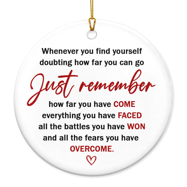 Christmas Inspirational Gifts for Women Men - Ceramic Christmas Ornaments 2025 for Xmas Decorations