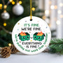 Christmas Funny Work Gifts for Coworkers - Ceramic Dumpster Fire Christmas Ornaments 2025