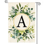Monogram Letter A-Z Floral Garden Flag 12x18 Inch 1-Sided Outside, Family Last Name Initial Alphabet