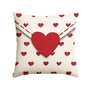 4 pack Valentine's Day Love Heart Throw Pillow Cover, 18 x 18 Inch Envelope White Anniversary
