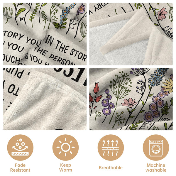 50th Birthday Gifts for Her, Him, Chapter 50 Birthday Blanket, 50 Year Old Bday Gifts for Women Friend, Sister, Mom, 1975