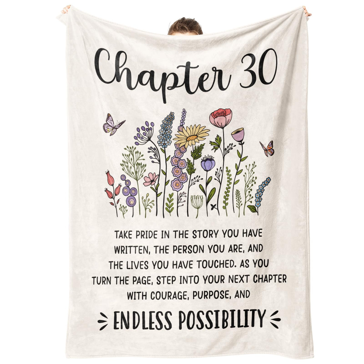 30th Birthday Gifts for Women, Chapter 30 Blanket, 30 Year Old Bday Gifts for Women, Daughter, Friend, 1995 30th