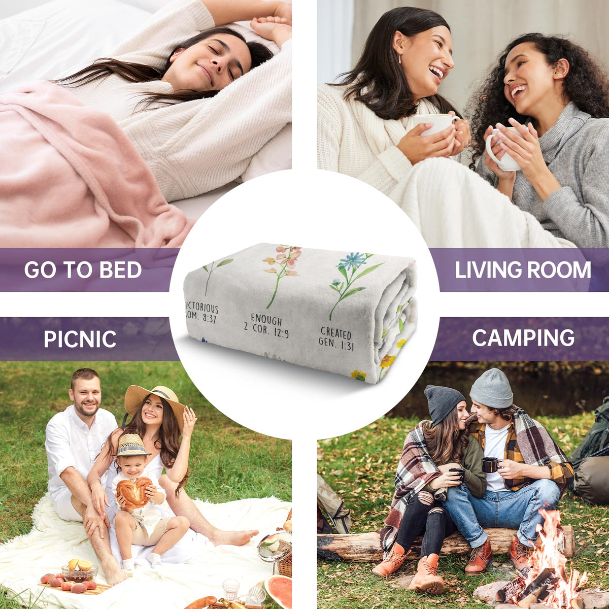 Gifts for Women, Blanket with Flowers, Your Are, Birthday Gifts for Women, Inspirational, Religious Gifts