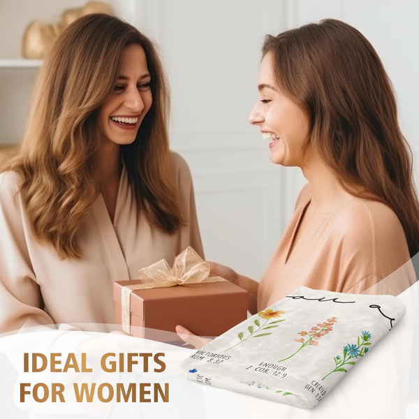 Gifts for Women, Blanket with Flowers, Your Are, Birthday Gifts for Women, Inspirational, Religious Gifts