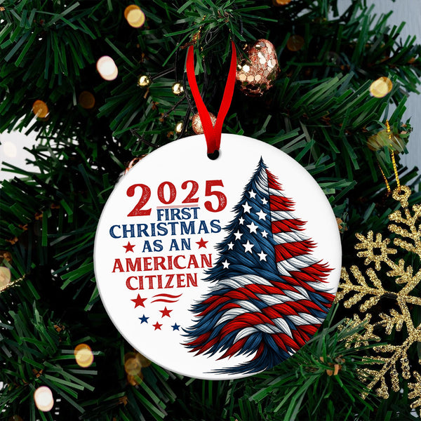 American Flag Gifts - Striking USA Christmas Ornament for Patriotic Celebrations