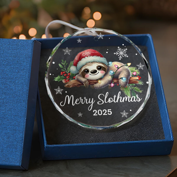 Christmas Ornaments 2025, Sloth Ornament for Christmas Tree for Sloth Lover Women Men Friends Bestie Girlfriend BFF