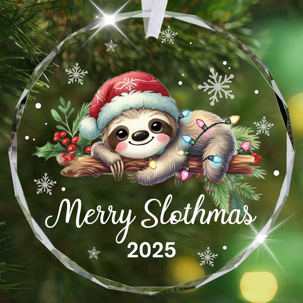 Christmas Ornaments 2025, Sloth Ornament for Christmas Tree for Sloth Lover Women Men Friends Bestie Girlfriend BFF