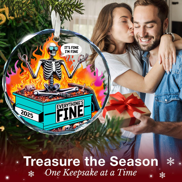 Dumpster Fire Ornament for Christmas Tree - Ideal Dumpster Fire Gifts for Him and Her