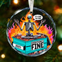 Dumpster Fire Ornament for Christmas Tree - Ideal Dumpster Fire Gifts for Him and Her