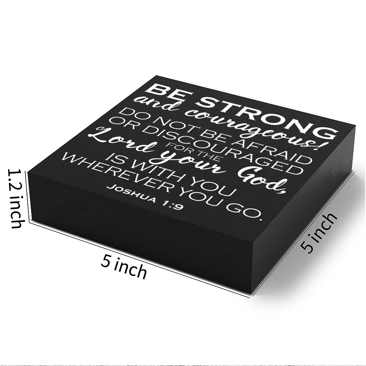 Bible Verse Wooden Box Sign Plaque Be Strong and Courageous Do Not Be Afraid Wood Box Sign Rustic Art