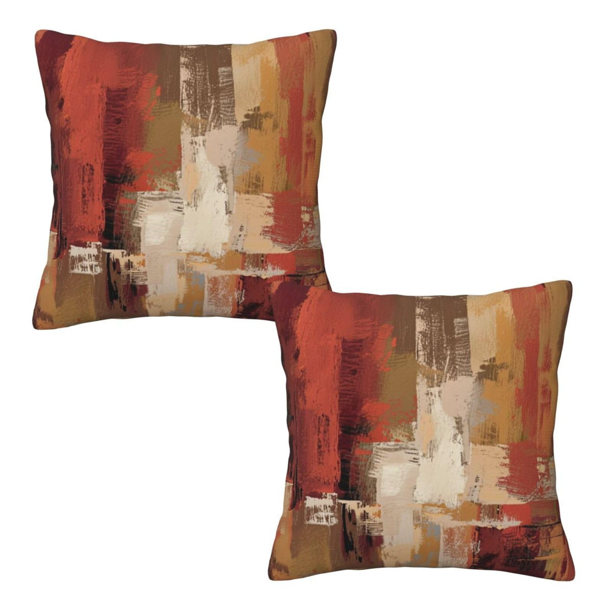 Coastal Beach Coral Throw Pillow Covers 18x18 in Set of 2, Decor Decorative Blue Ocean