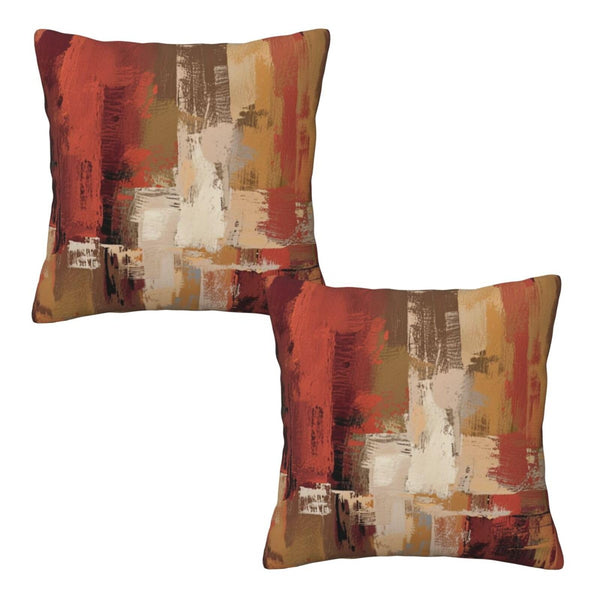 Coastal Beach Coral Throw Pillow Covers 18x18 in Set of 2, Decor Decorative Blue Ocean
