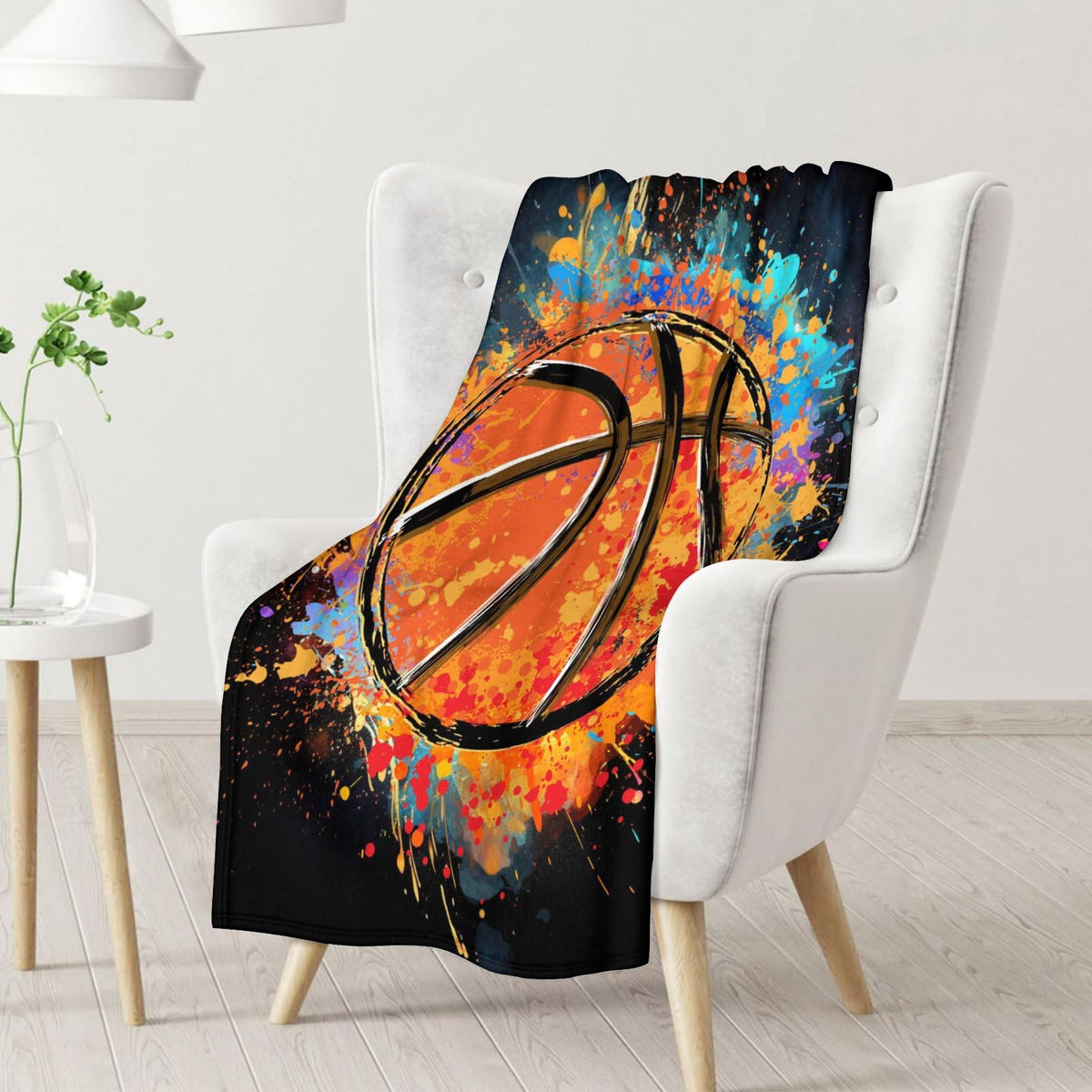 Blanket for Boys Men- Basketball Throw Blanket Gift for Basketball Lover - Sports Blankets for Kids Teens Adults