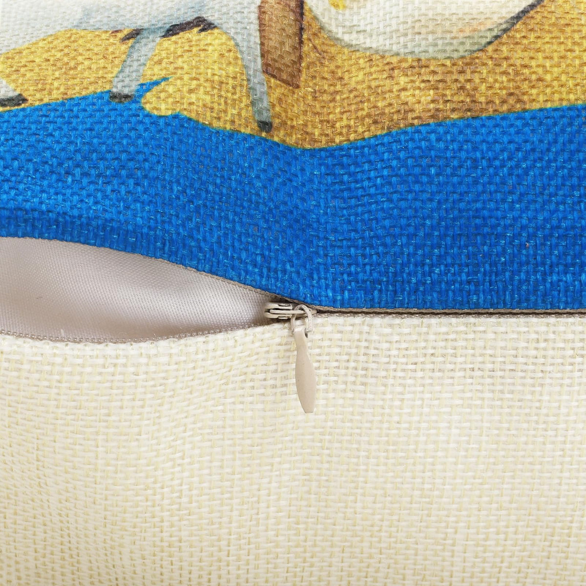 Blue Christmas Throw Pillow Covers 18 x 18 Inch O Holy Night Jesus Xmas Trees Cow Sheep