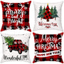 Brightown Grey Christmas Pillow Covers 18x18 Set of 4 Christmas Decorations