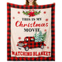 50'' x 60'' Christmas Throw Blanket This is My Christmas Movie Watching Blanket Plush Warm Black Red Movie Lover Gifts