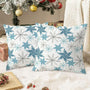 Christmas Throw Pillow Covers Decorative 18 X 18 Inches Pack of 2 Blue Grey