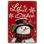 Snowman Decor Metal Signs, Let It Snow, Winter Cardinal Wall Decor