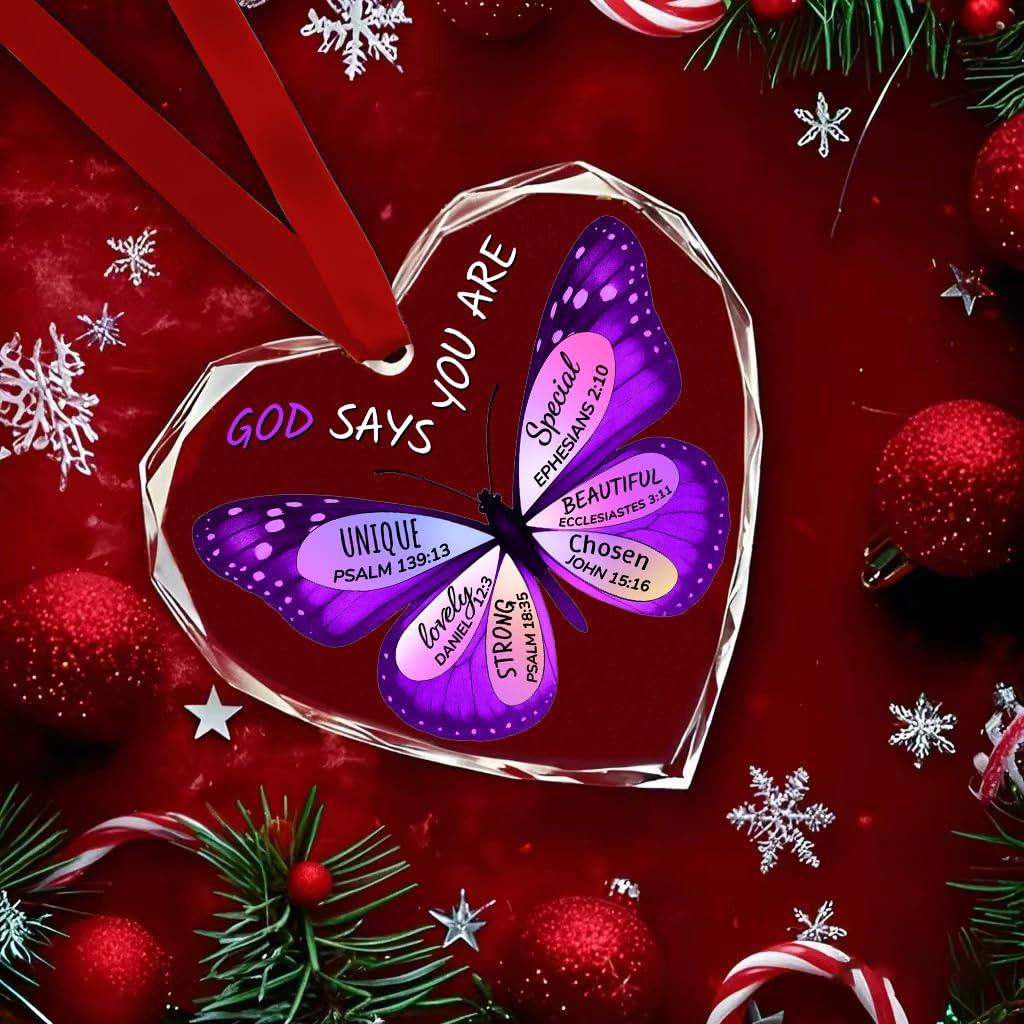 Christian Christmas Ornaments for Women 2025 - Spiritual Catholic Ornaments with Bible Verse Decoration