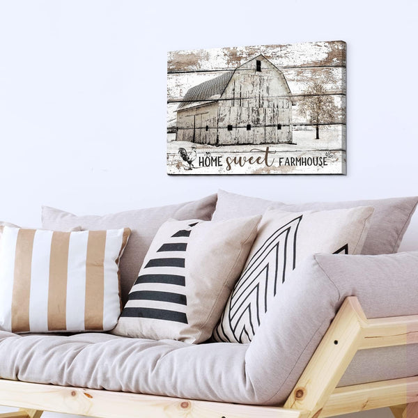 Barn Wall Art Farmhouse Pictures Wall Decor Rustic Barn Pictures Wall Art for Kitchen Living Room Cabin Home Decor Sweet Home Sign