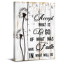 Rustic Dandelion Wall Art Inspirational Wall Decor for Bedroom Living Room Accept What is Quote Wall Art