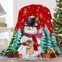Christmas Blanket, Snowman Christmas Throw Blanket, Xmas Decorations for Home, Soft Red Snowman Blankets