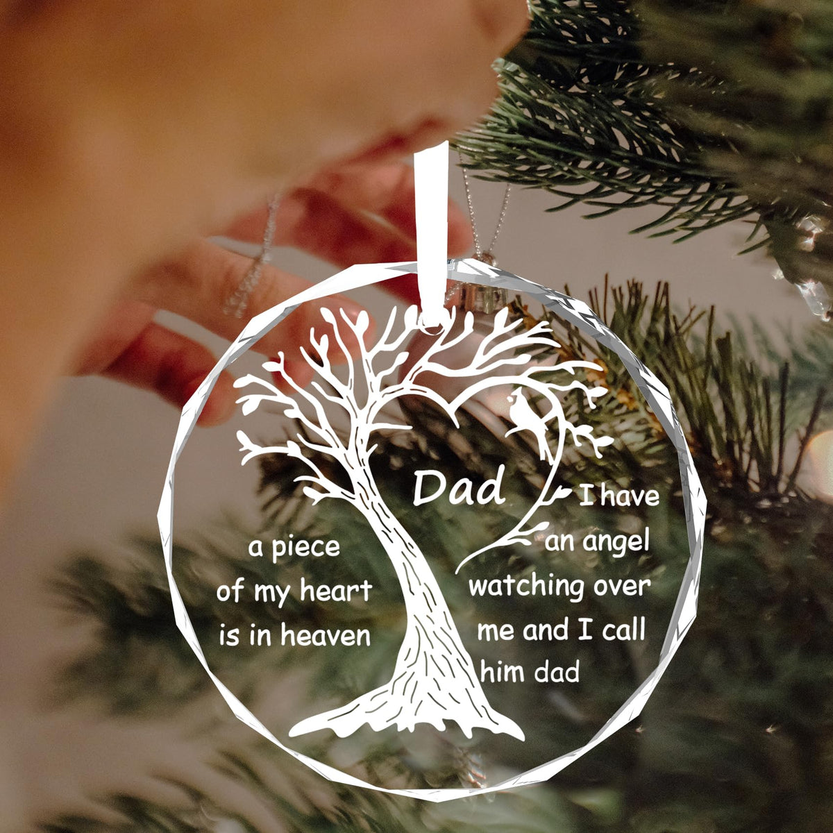 Christmas Memorial Gift, Bereavement Sympathy Gift for Loss of Loved One Father, Christmas Tree Remembrance Hanging Pendant Remembrance Gift