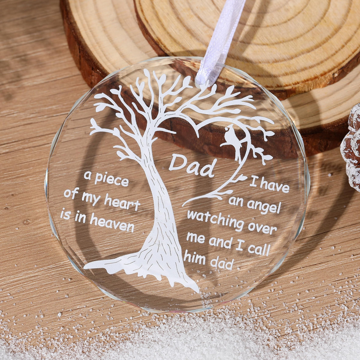 Christmas Memorial Gift, Bereavement Sympathy Gift for Loss of Loved One Father, Christmas Tree Remembrance Hanging Pendant Remembrance Gift