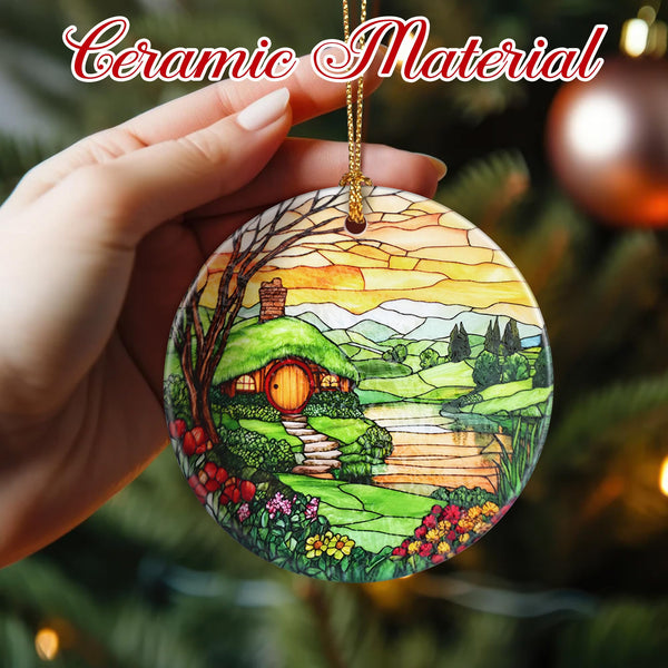 Christmas Ornaments, 2.8 Inch Ceramic Hanging Ornament, Christmas Tree Ornament